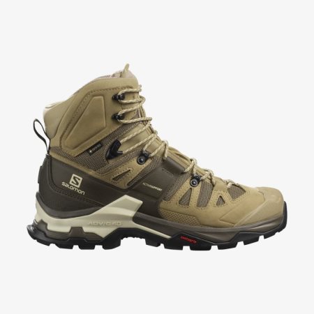 Salomon QUEST 4 GORE-TEX Mens Hiking Boots Olive UK WGPQ